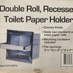 Recessed, double roll Toilet paper holder **new**